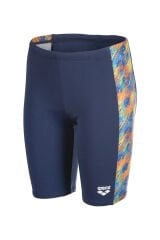 B DRAFT SWIM JAMMER NAVY-ORANGE MULTI