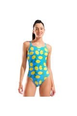 Lemons Swimsuit Lace Plus Back Kadın Turkuaz Yüzücü Mayo 010704858