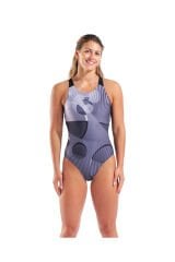 W DEPTH SWIMSUIT V BACK BLACK KADIN MAYOSU