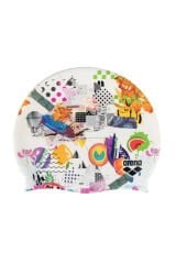 HD Swim Cap Collage Çok Renkli Yüzücü Bone 005572252