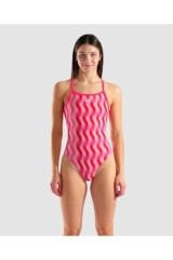 WOMEN'S RIPPLE PRINT SWIMSUIT CHALLENGE BACK