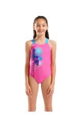 Girl's Dots Swimsuit Swim Pro Back Kız Çocuk Mayo