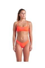 WOMENS ARENA BIKINI BANDEAU SOLID/BRIGHT CORAL-PURPLE KADIN BİKİNİ TAKIMI