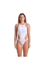 WOMEN'S ARENA ONE NEXT SWIMSUIT WHITE-SHOCKING PINK