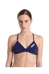 Women's Team Swim Top Tie Back Solid/navy Kadin Bi̇ki̇ni̇ Üstü 38
