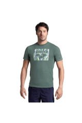 Solid Cotton Erkek Gri Günlük Stil T-Shirt 006390600