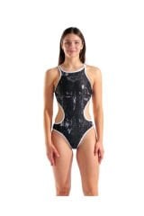 WOMEN'S ONE LACQUER ONE PIECE MULTI BLACK-WHITE