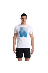 Solid Cotton Erkek Mavi Günlük Stil T-shirt 006390580