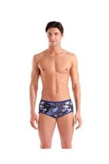 MEN'S SCRATCHED SWIM LOW WAIST SHORT MULTI BLACK-NAVY