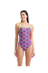 Floral Swimsuit Challenge Back Kadın Yüzücü Mayo