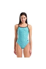 Allover Swimsuit Challenge Back Kadın Mavi Yüzücü Mayo 011886850