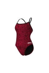 WOMEN'S SNAKESKIN SWIMSUIT CHALLENGE BACK BLACK-TEAM RED