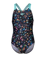 GIRL'S ARENA CONFETTI SWIMSUIT SWIM PRO BACK  KIZ ÇOCUK YÜZÜCÜ MAYOSU