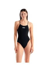 Swimsuit Tie Back Solid Kadın Yüzücü Mayosu