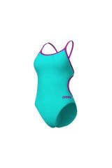 WOMEN'S SWIMSUIT LACE BACK SOLID WATER-VERY FUCHSIA