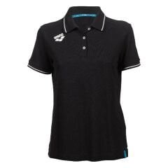 Team Solid Cotton Kadın Siyah Yüzücü T-Shirt 004893500